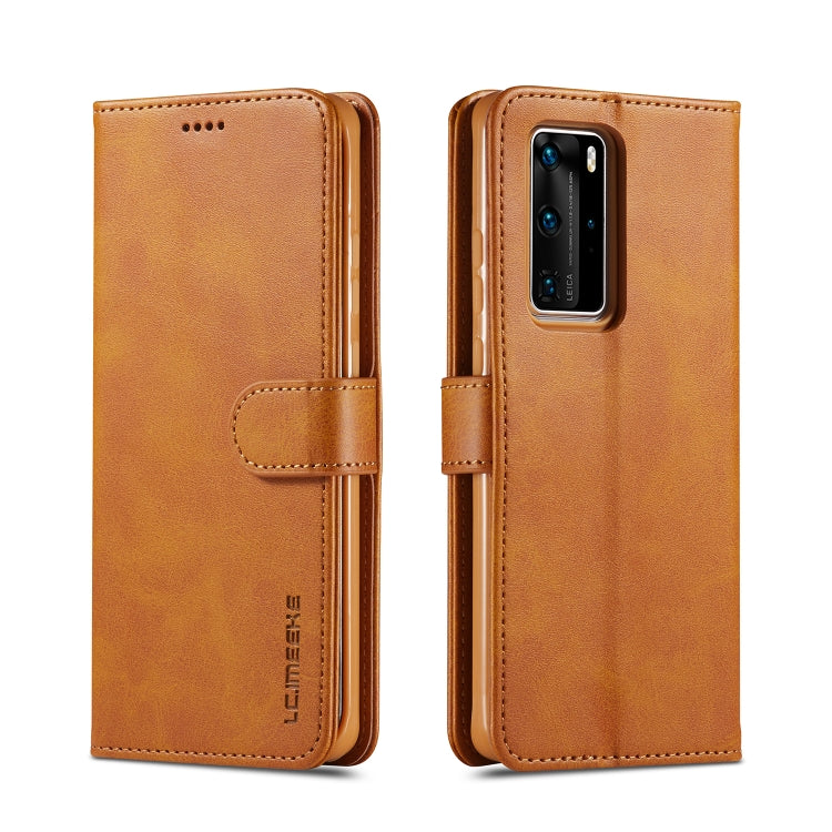 For Huawei P40 LC.IMEEKE Calf Texture Horizontal Flip Leather Case, with Holder & Card Slots & Wallet & Photo Frame