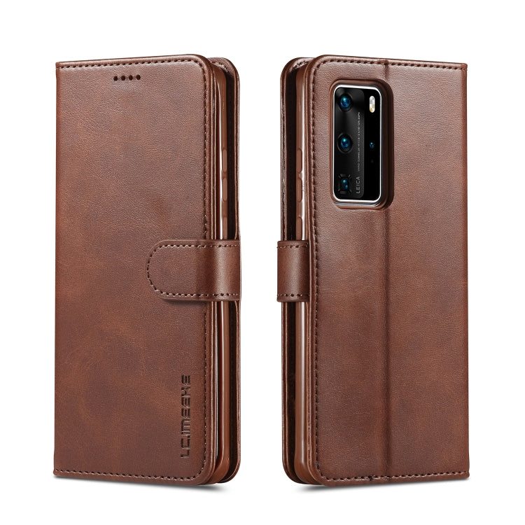 For Huawei P40 Pro LC.IMEEKE Calf Texture Horizontal Flip Leather Case, with Holder & Card Slots & Wallet & Photo Frame