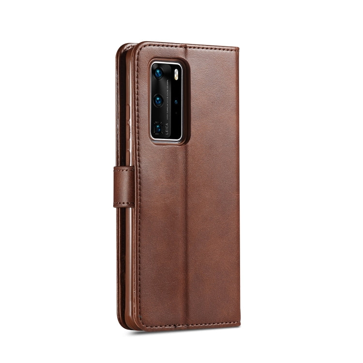 For Huawei P40 Pro LC.IMEEKE Calf Texture Horizontal Flip Leather Case, with Holder & Card Slots & Wallet & Photo Frame