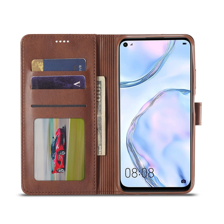For Huawei P40 Lite / nova 6 SE LC.IMEEKE Calf Texture Horizontal Flip Leather Case, with Holder & Card Slots & Wallet & Photo Frame