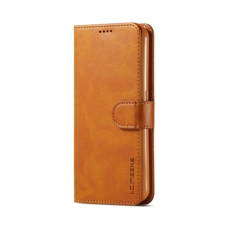 For Galaxy A01 LC.IMEEKE Calf Texture Horizontal Flip Leather Case, with Holder & Card Slots & Wallet & Photo Frame