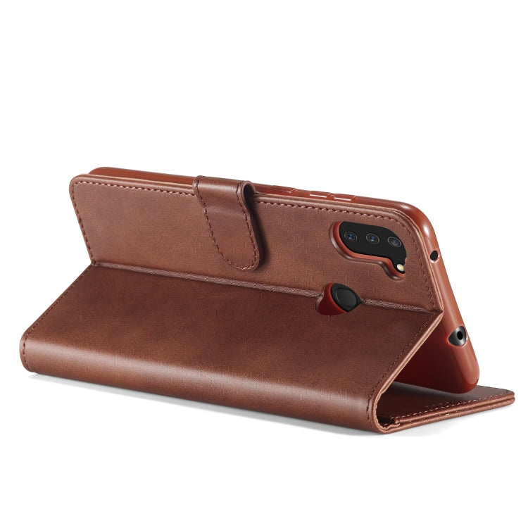 For Galaxy A11 / M11 LC.IMEEKE Calf Texture Horizontal Flip Leather Case, with Holder & Card Slots & Wallet & Photo Frame