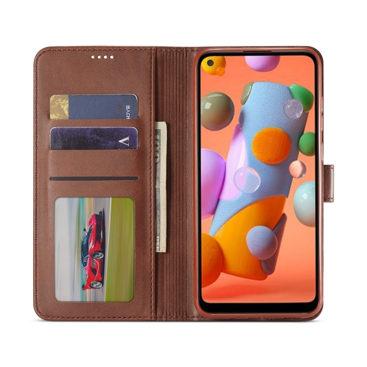 For Galaxy A11 / M11 LC.IMEEKE Calf Texture Horizontal Flip Leather Case, with Holder & Card Slots & Wallet & Photo Frame