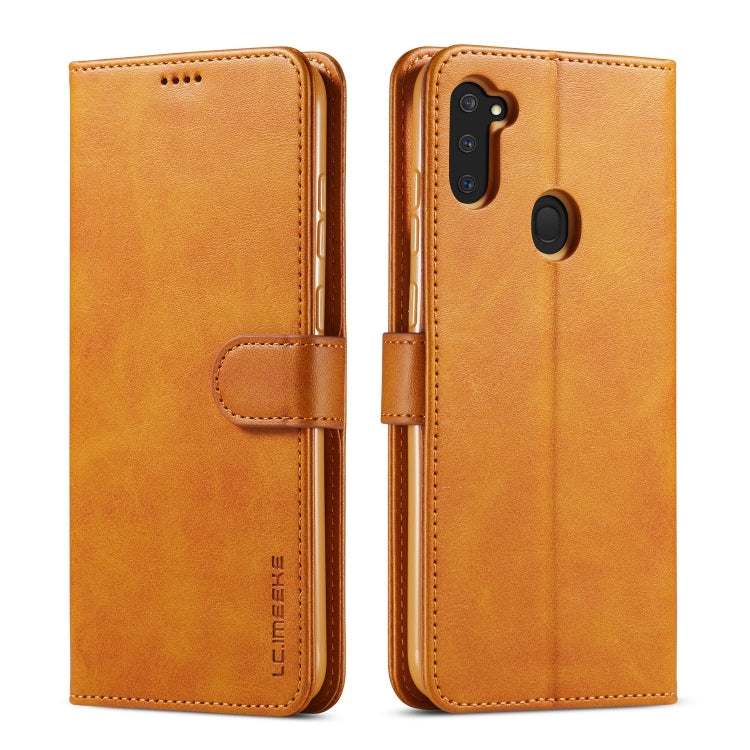 For Galaxy A11 / M11 LC.IMEEKE Calf Texture Horizontal Flip Leather Case, with Holder & Card Slots & Wallet & Photo Frame