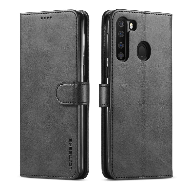 For Galaxy A21 LC.IMEEKE Calf Texture Horizontal Flip Leather Case, with Holder & Card Slots & Wallet & Photo Frame