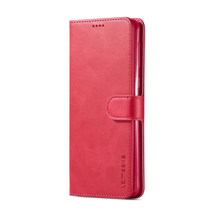 For Galaxy A21 LC.IMEEKE Calf Texture Horizontal Flip Leather Case, with Holder & Card Slots & Wallet & Photo Frame