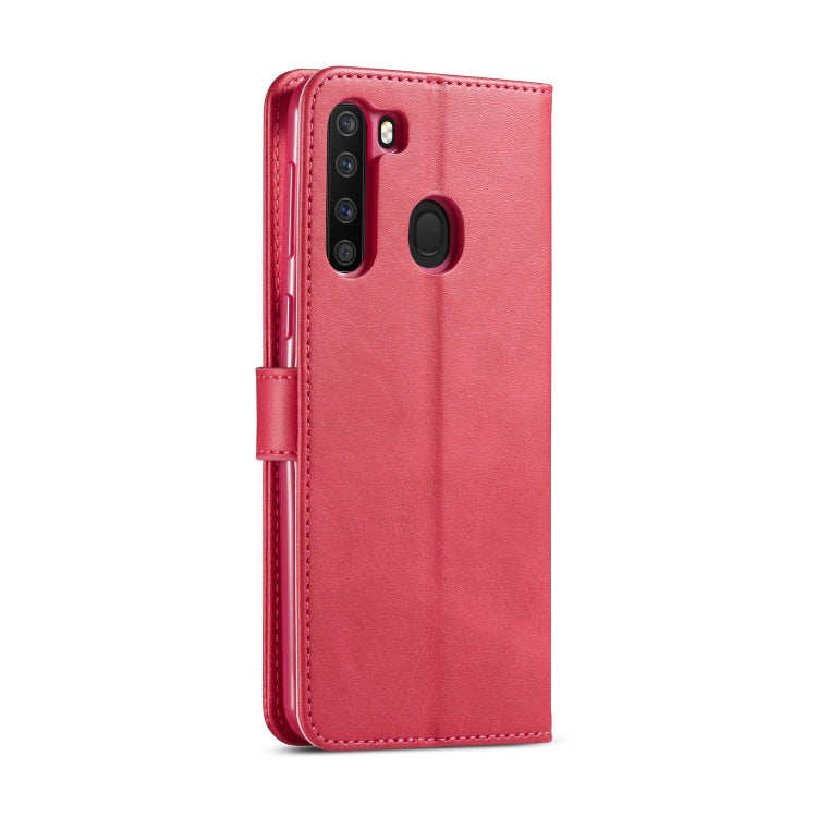 For Galaxy A21 LC.IMEEKE Calf Texture Horizontal Flip Leather Case, with Holder & Card Slots & Wallet & Photo Frame