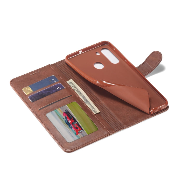 For Galaxy A21 LC.IMEEKE Calf Texture Horizontal Flip Leather Case, with Holder & Card Slots & Wallet & Photo Frame