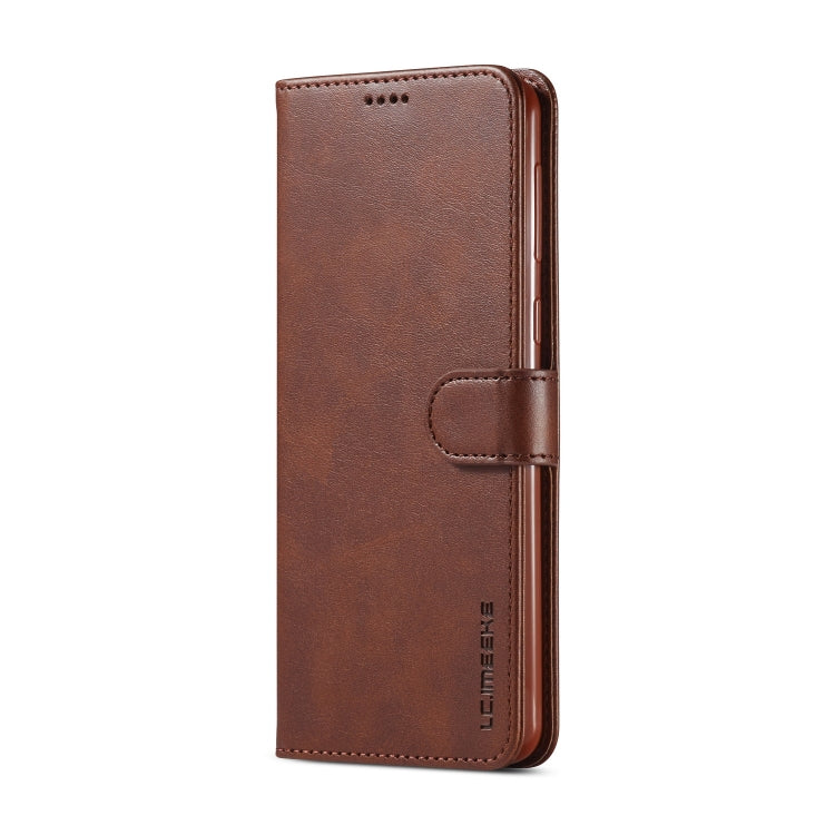 For Galaxy A21 LC.IMEEKE Calf Texture Horizontal Flip Leather Case, with Holder & Card Slots & Wallet & Photo Frame