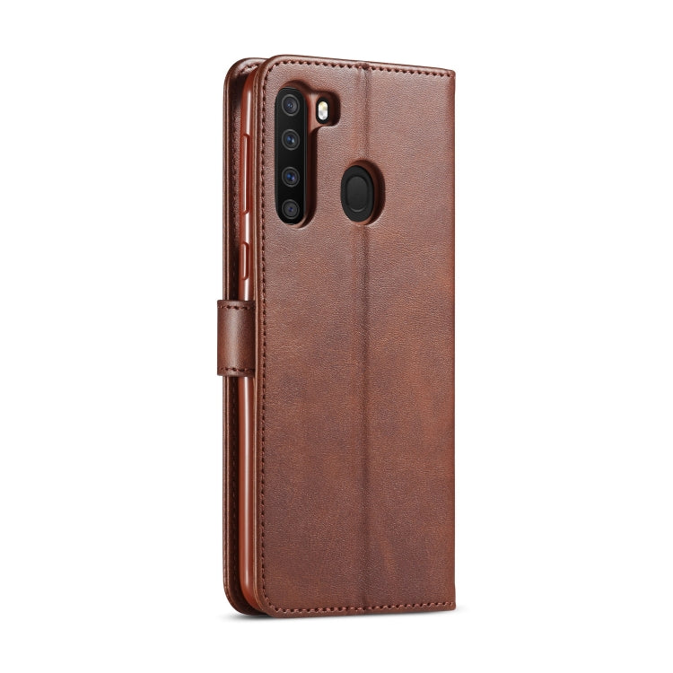For Galaxy A21 LC.IMEEKE Calf Texture Horizontal Flip Leather Case, with Holder & Card Slots & Wallet & Photo Frame