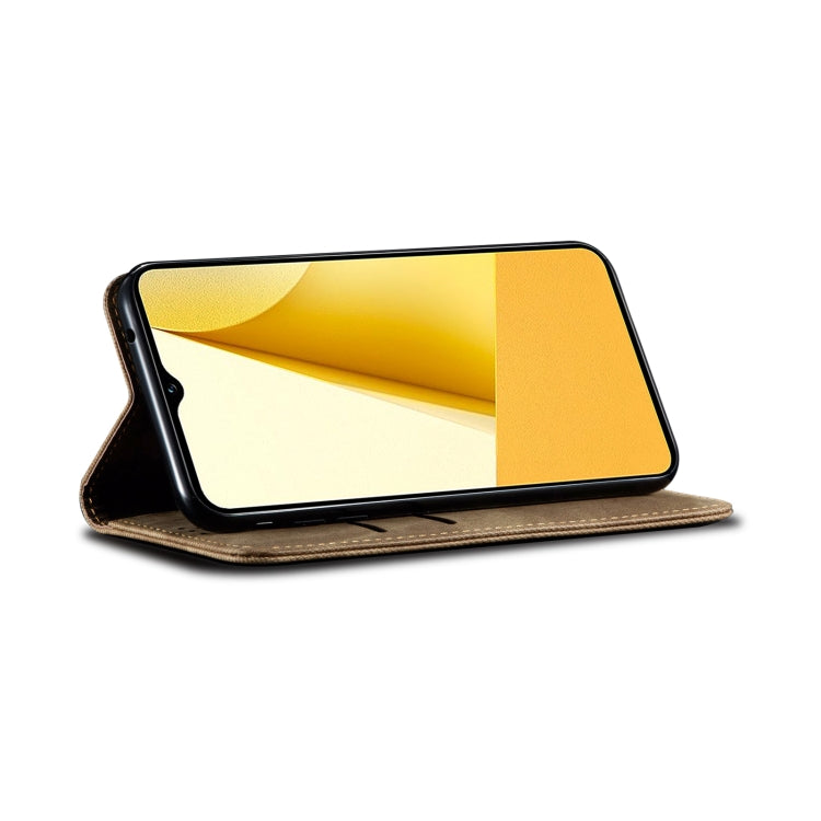 For vivo Y16 4G Global/Y02s 4G Global Denim Texture Leather Phone Case