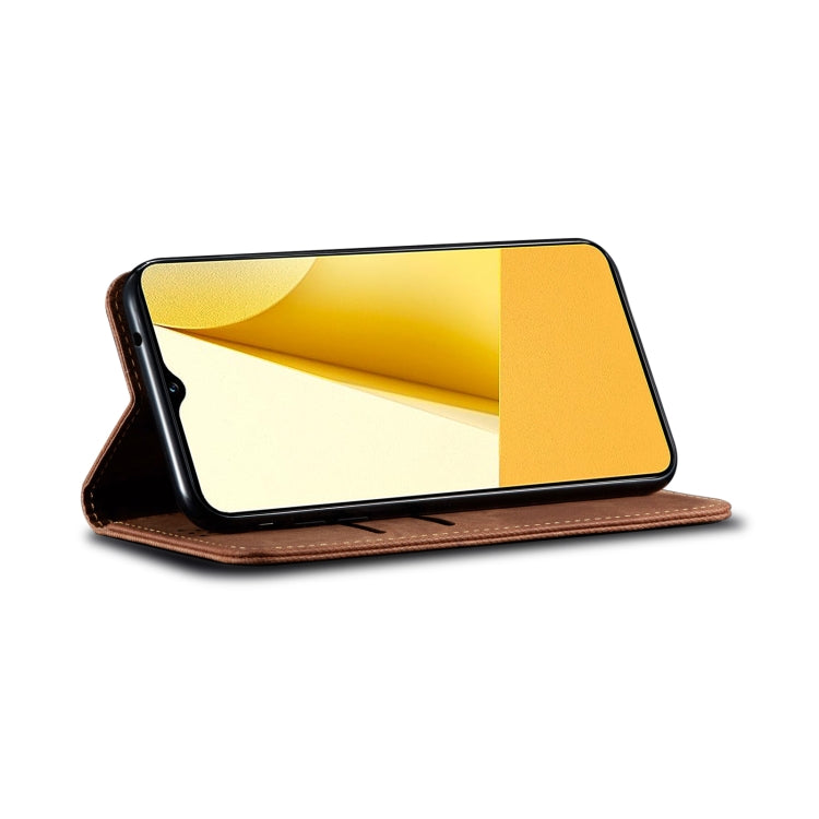 For vivo Y16 4G Global/Y02s 4G Global Denim Texture Leather Phone Case