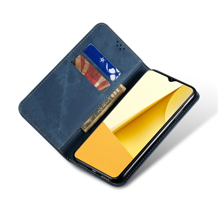 For vivo Y16 4G Global/Y02s 4G Global Denim Texture Leather Phone Case