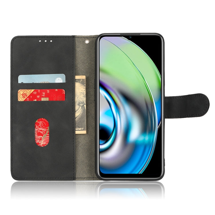 For Realme V23 5G / OPPO A57 5G Skin Feel Magnetic Flip Leather Phone Case