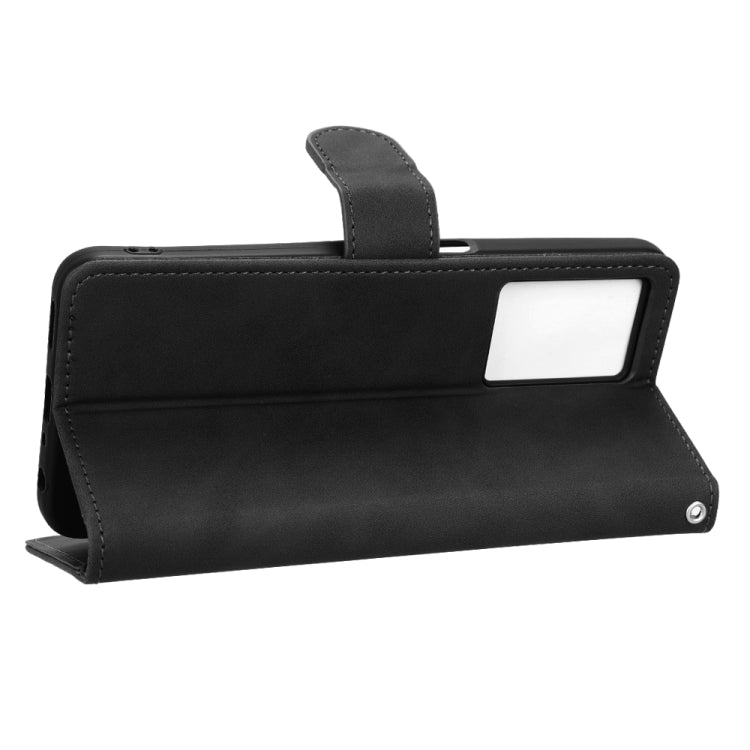 For Realme V23 5G / OPPO A57 5G Skin Feel Magnetic Flip Leather Phone Case