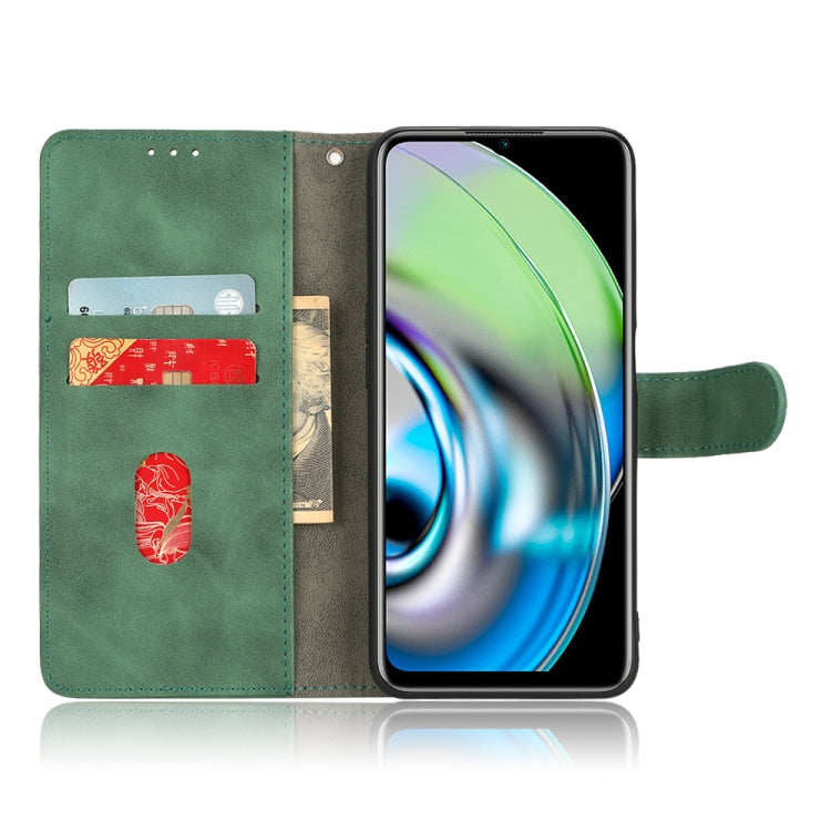 For Realme V23 5G / OPPO A57 5G Skin Feel Magnetic Flip Leather Phone Case