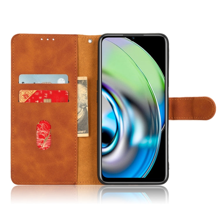 For Realme V23 5G / OPPO A57 5G Skin Feel Magnetic Flip Leather Phone Case