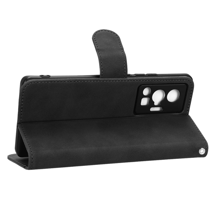 For vivo X70 Pro Skin Feel Magnetic Flip Leather Phone Case