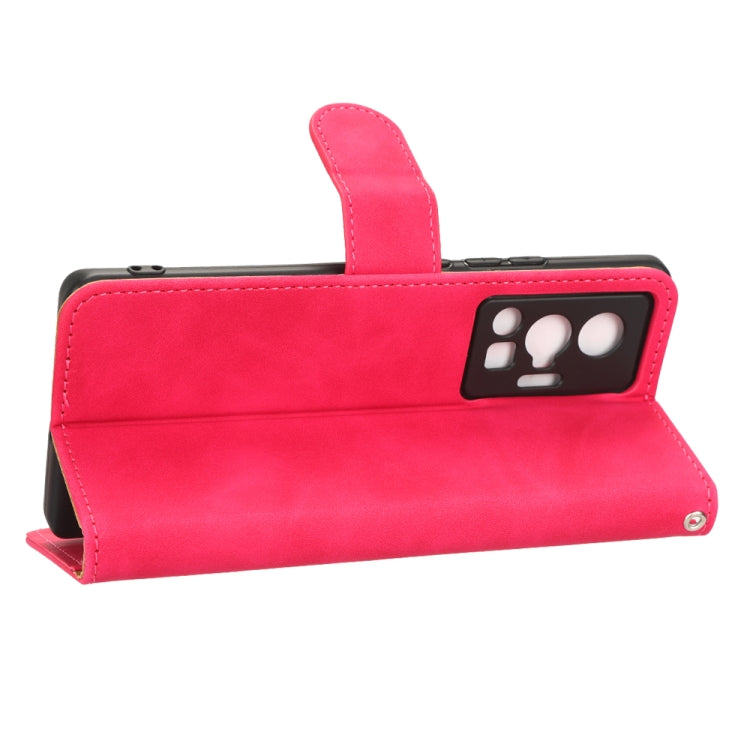 For vivo X70 Pro Skin Feel Magnetic Flip Leather Phone Case