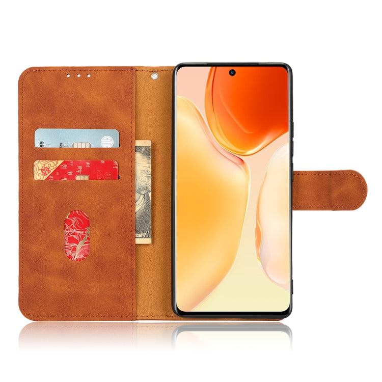 For vivo X70 Pro Skin Feel Magnetic Flip Leather Phone Case