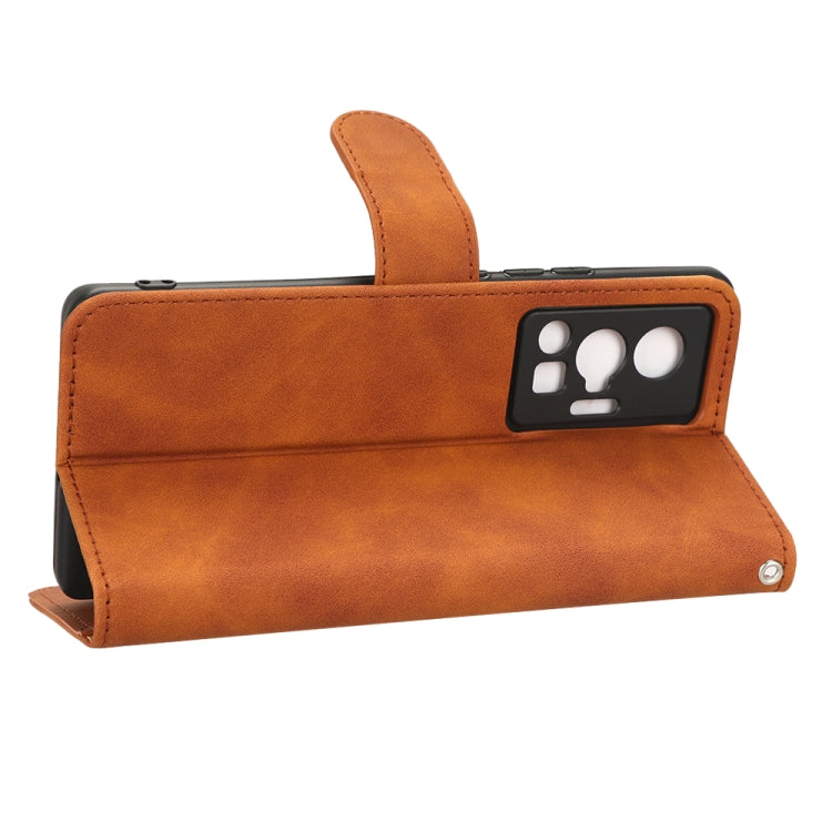 For vivo X70 Pro Skin Feel Magnetic Flip Leather Phone Case