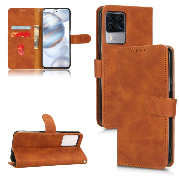 For Cubot X50 Skin Feel Magnetic Flip Leather Phone Case