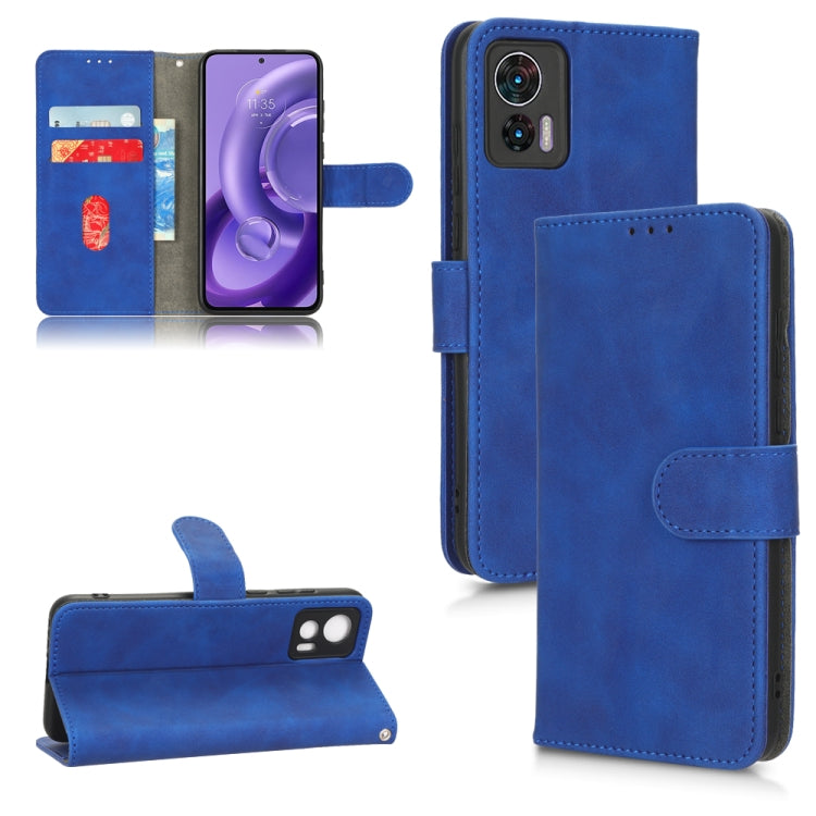 For Motorola Edge 30 Lite / 30 Neo Skin Feel Magnetic Flip Leather Phone Case