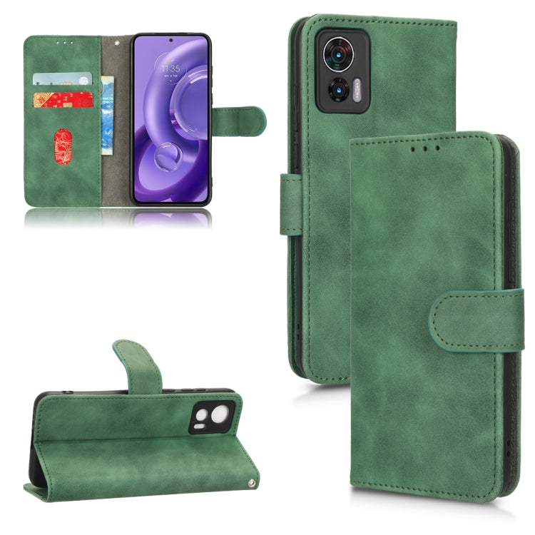 For Motorola Edge 30 Lite / 30 Neo Skin Feel Magnetic Flip Leather Phone Case