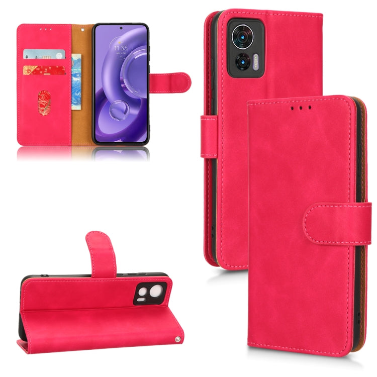 For Motorola Edge 30 Lite / 30 Neo Skin Feel Magnetic Flip Leather Phone Case