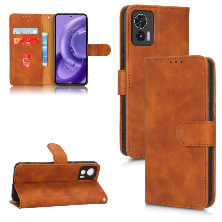 For Motorola Edge 30 Lite / 30 Neo Skin Feel Magnetic Flip Leather Phone Case