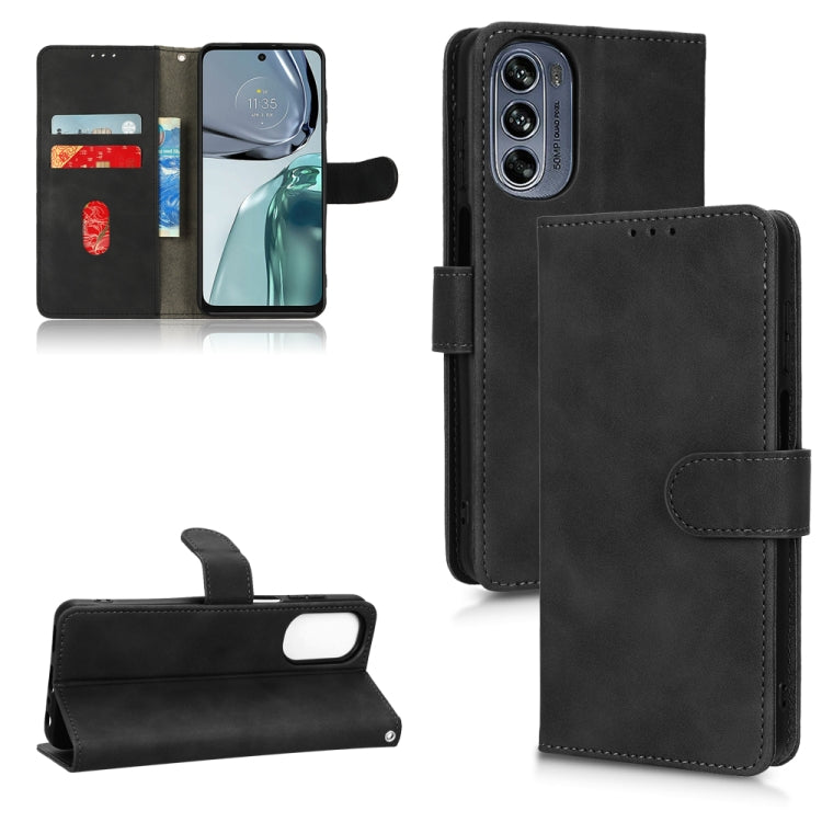 For Motorola Moto G62 Skin Feel Magnetic Flip Leather Phone Case
