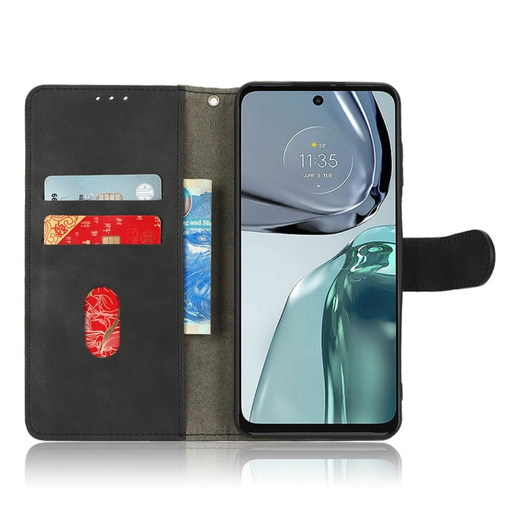 For Motorola Moto G62 Skin Feel Magnetic Flip Leather Phone Case