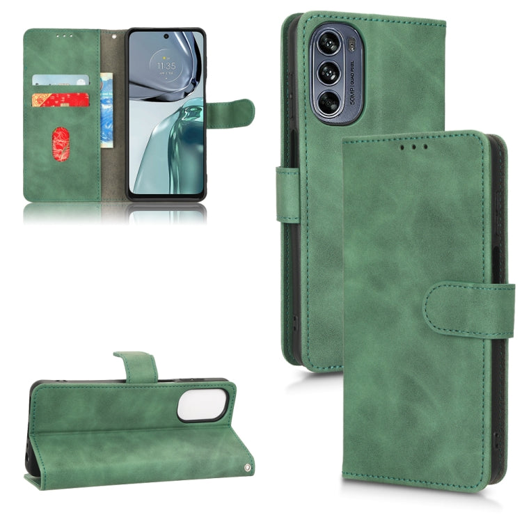 For Motorola Moto G62 Skin Feel Magnetic Flip Leather Phone Case
