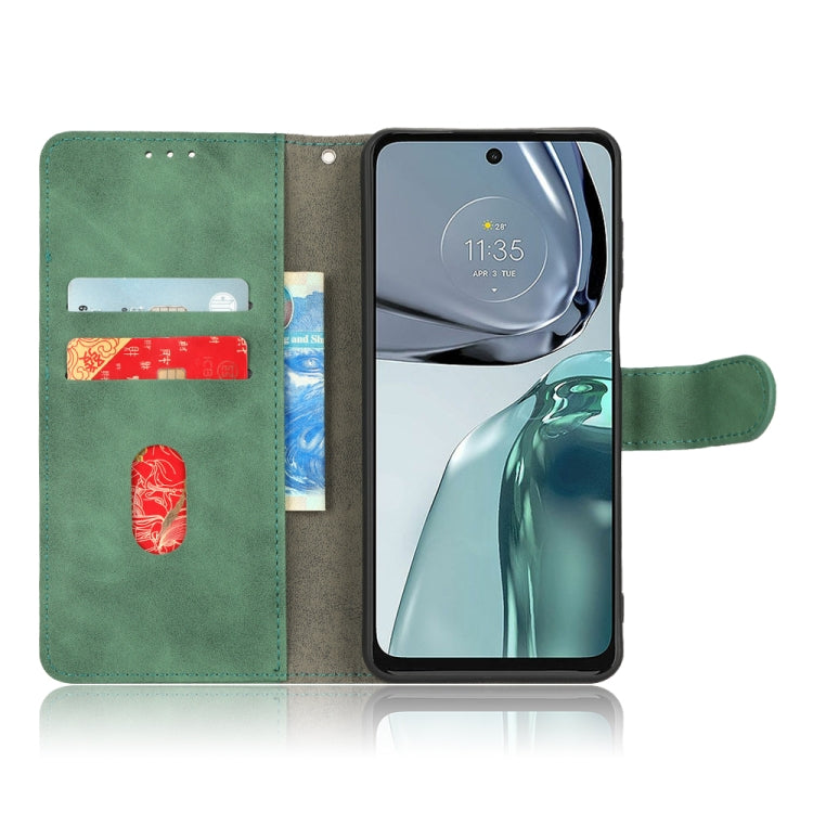 For Motorola Moto G62 Skin Feel Magnetic Flip Leather Phone Case