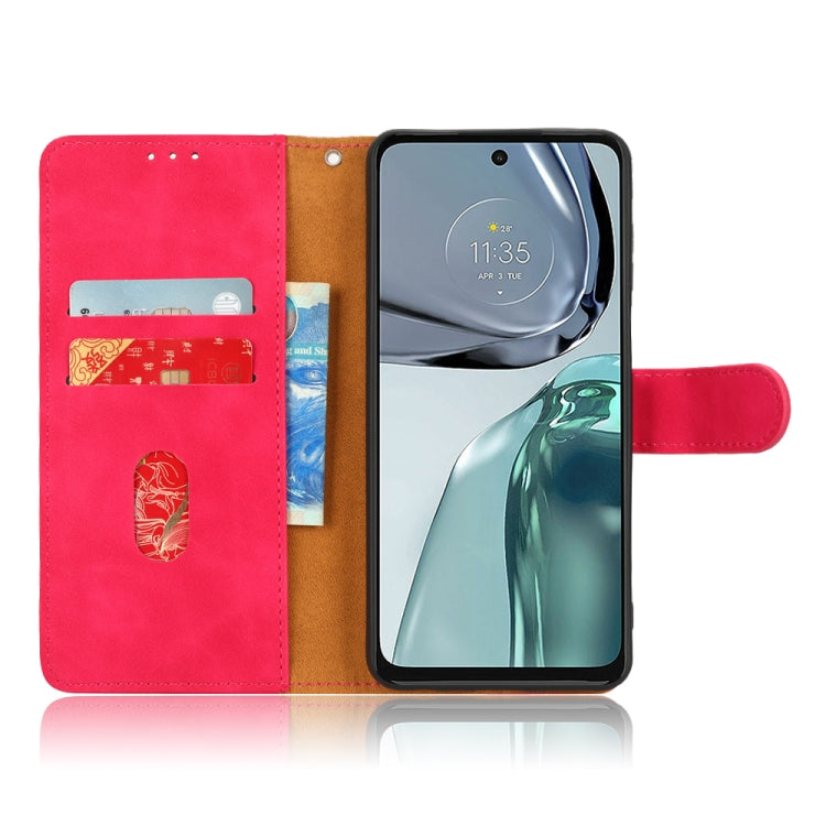 For Motorola Moto G62 Skin Feel Magnetic Flip Leather Phone Case