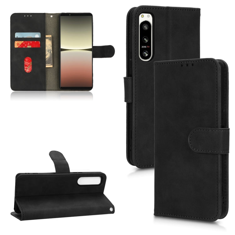 For Sony Xperia 5 IV Skin Feel Magnetic Flip Leather Phone Case