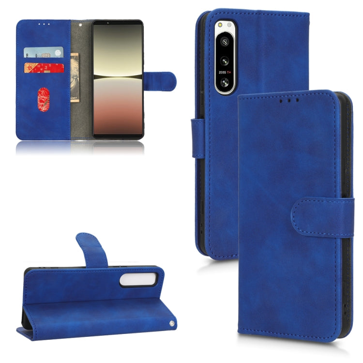 For Sony Xperia 5 IV Skin Feel Magnetic Flip Leather Phone Case