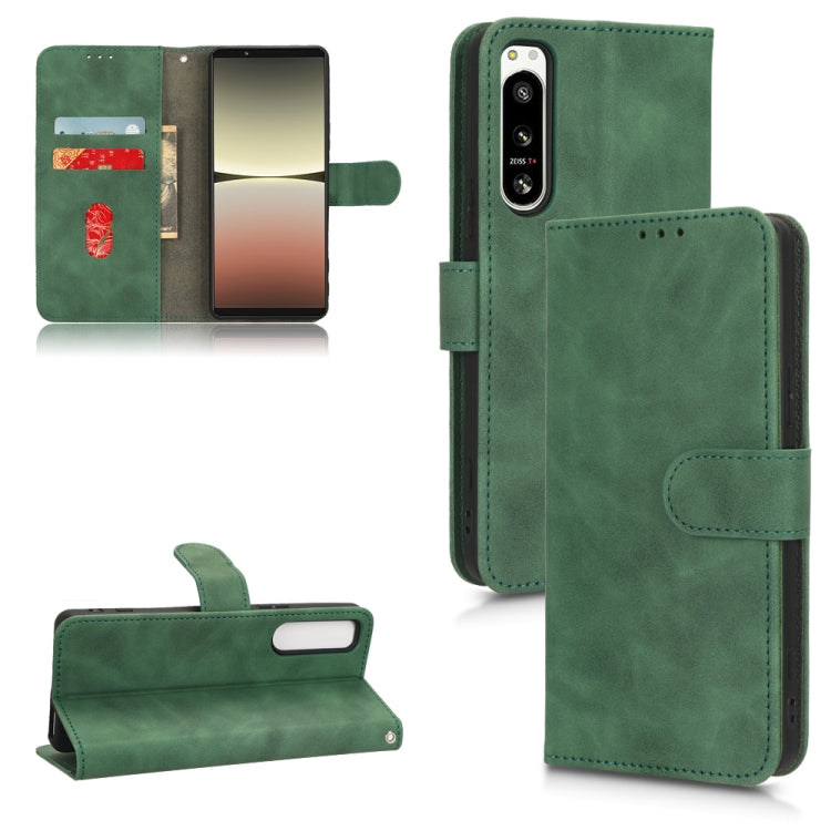 For Sony Xperia 5 IV Skin Feel Magnetic Flip Leather Phone Case