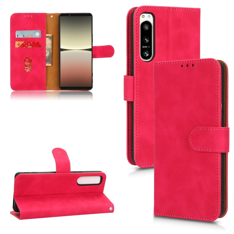 For Sony Xperia 5 IV Skin Feel Magnetic Flip Leather Phone Case