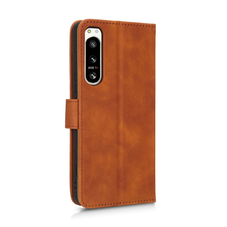 For Sony Xperia 5 IV Skin Feel Magnetic Flip Leather Phone Case