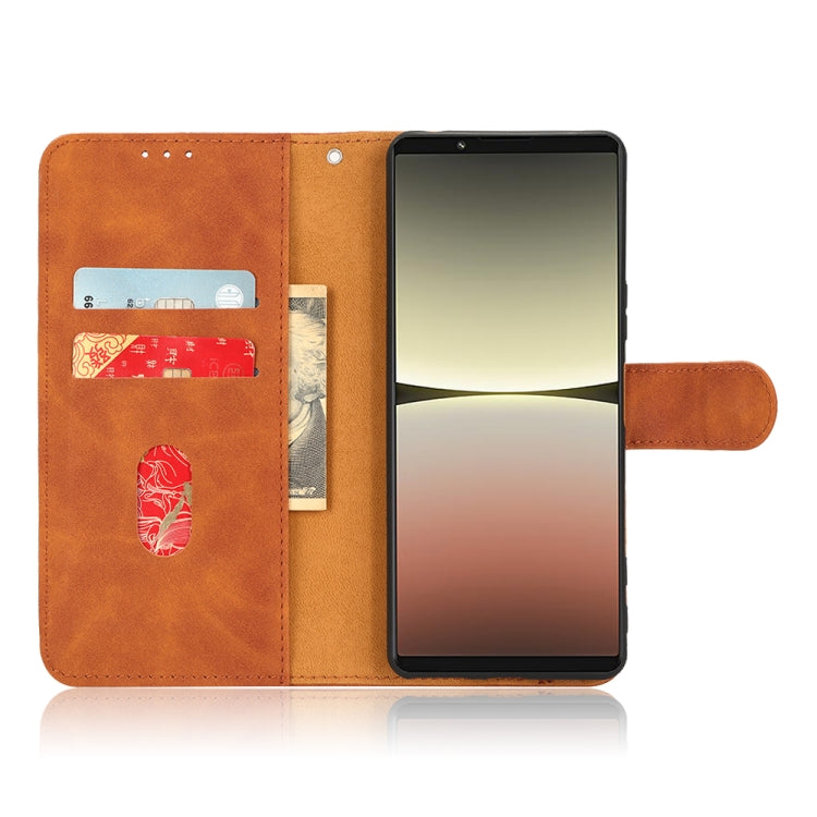 For Sony Xperia 5 IV Skin Feel Magnetic Flip Leather Phone Case
