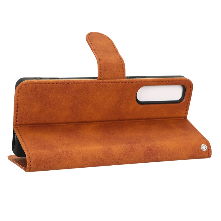 For Sony Xperia 5 IV Skin Feel Magnetic Flip Leather Phone Case