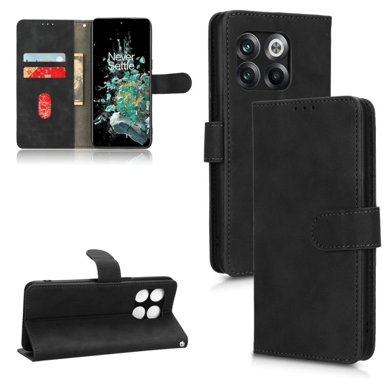 For OnePlus 10T 5G Skin Feel Magnetic Flip Leather Phone Case