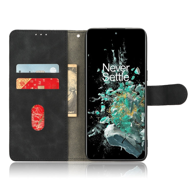 For OnePlus 10T 5G Skin Feel Magnetic Flip Leather Phone Case