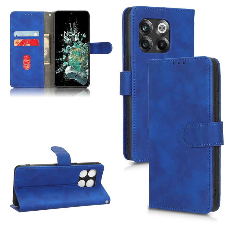 For OnePlus 10T 5G Skin Feel Magnetic Flip Leather Phone Case