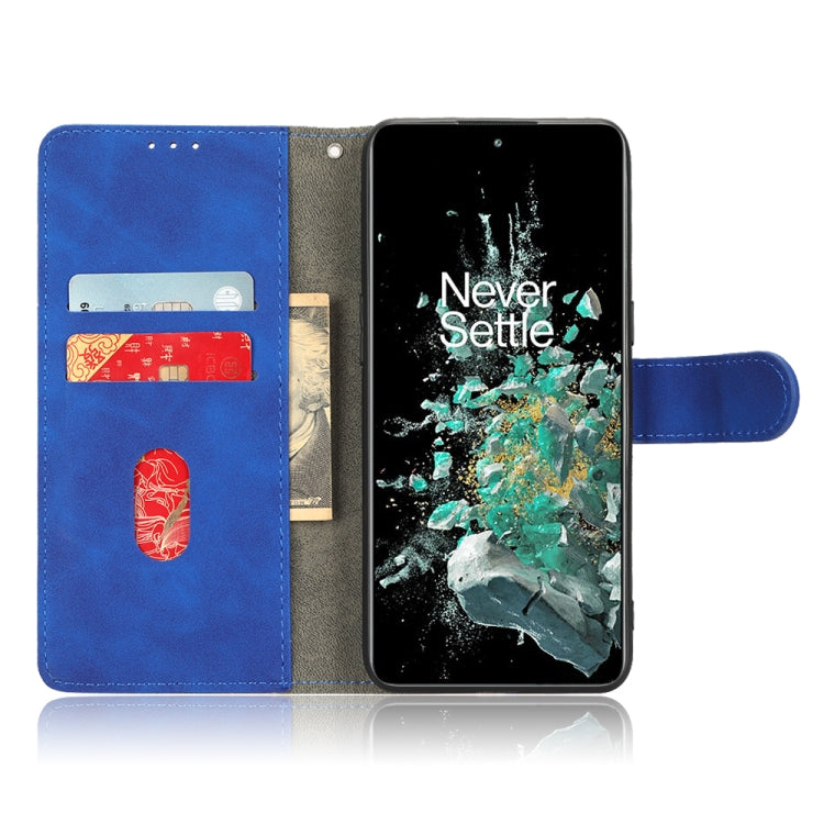 For OnePlus 10T 5G Skin Feel Magnetic Flip Leather Phone Case