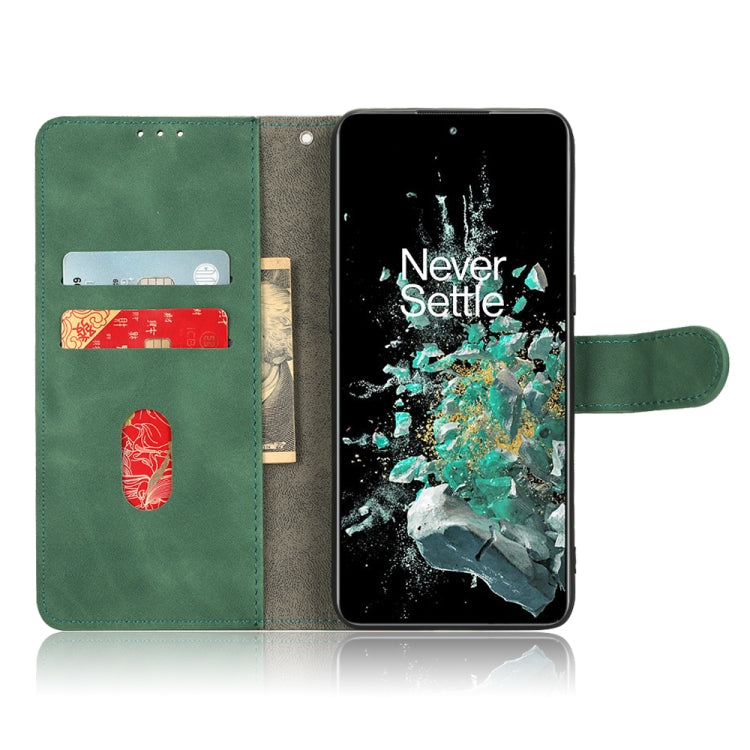 For OnePlus 10T 5G Skin Feel Magnetic Flip Leather Phone Case
