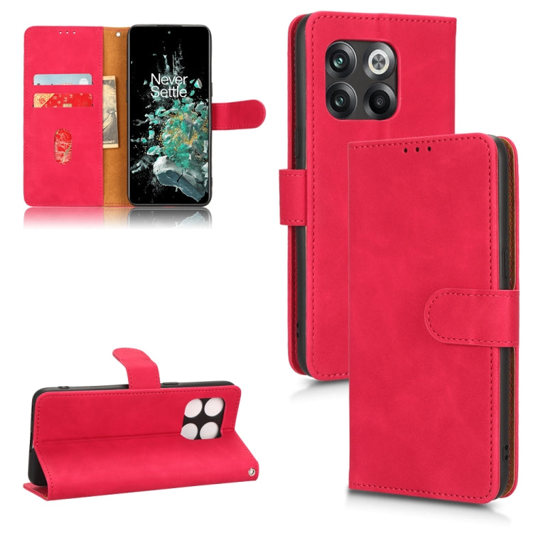 For OnePlus 10T 5G Skin Feel Magnetic Flip Leather Phone Case