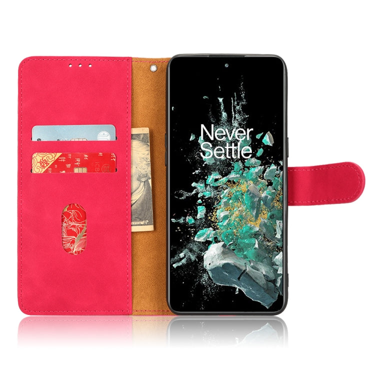 For OnePlus 10T 5G Skin Feel Magnetic Flip Leather Phone Case