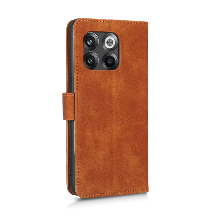 For OnePlus 10T 5G Skin Feel Magnetic Flip Leather Phone Case